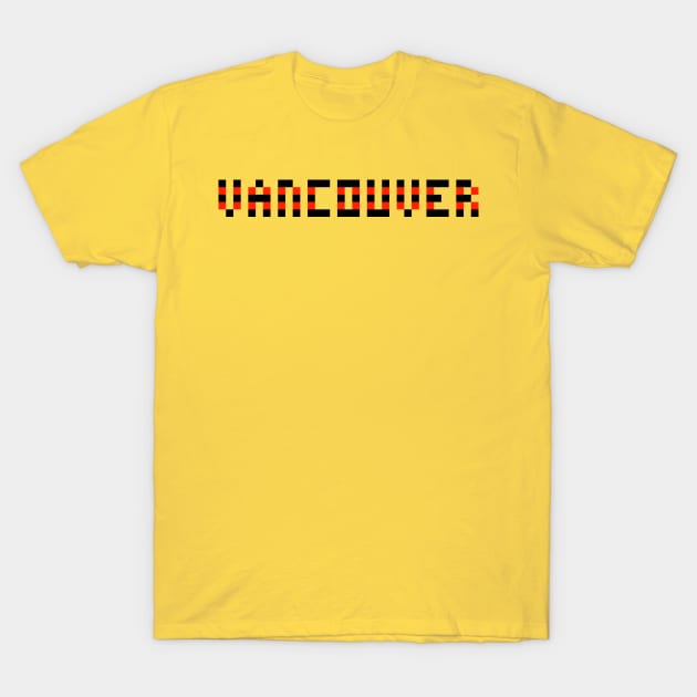 Pixel Hockey City Vancouver 1989 Retro T-Shirt by gkillerb